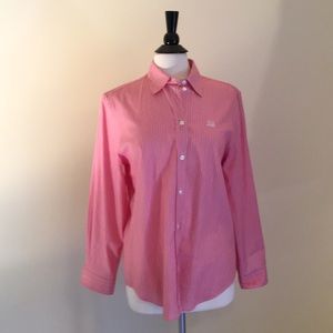 Escada Sport pin-striped pink shirt ladies M.